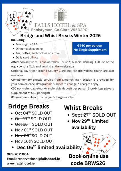 Bridge and Whist Winter 2026 programme